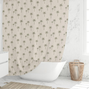 Palmen Boho Küsten-Farmhaus Boheme Duschvorhang