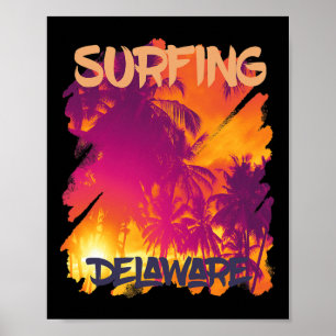 Palmen Delaware Urlaub Strand Ozean Poster