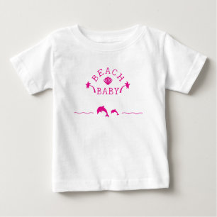 Palmen & Delfine Pink Beach Baby T-shirt