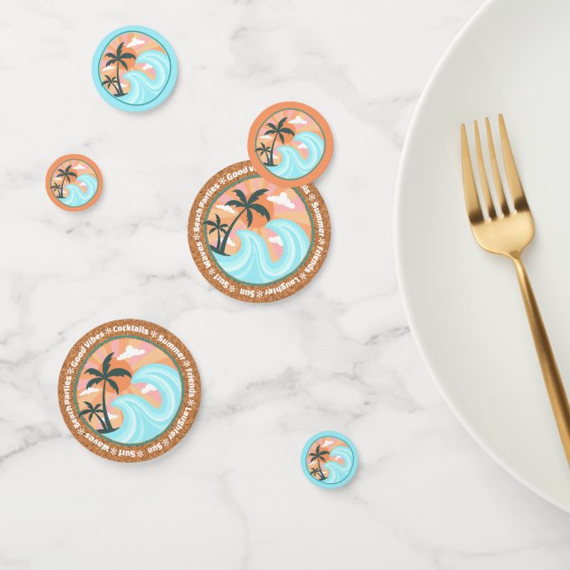 Palmen der tropischen Hawaiianischen Insel auf Imi Konfetti (Gruppe)