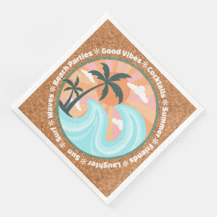 Palmen der tropischen Hawaiianischen Insel auf Imi Serviette