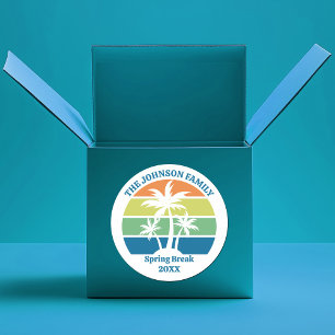 Palmen des tropischen Party Runder Aufkleber