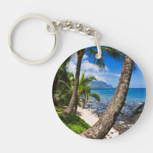 Palmen entlang Hideaways Beach Schlüsselanhänger