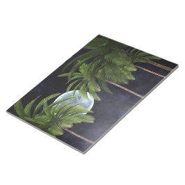 Palmen gegen den Mond Notizblock