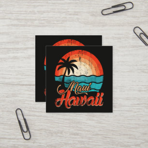 Palmen Hawaiianischer Strand Quadratische Visitenkarte