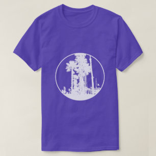 Palmen im Kreis Silhouette Cool Reise Logo T-Shirt
