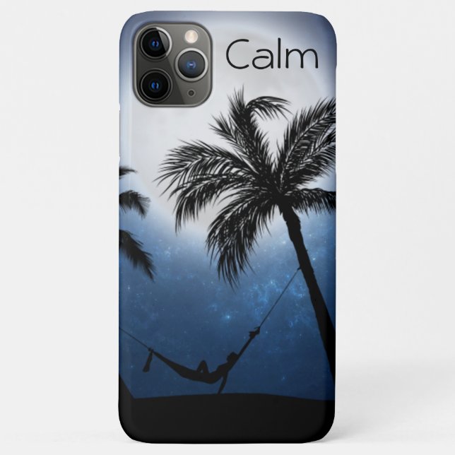 Palmen im Mondlicht Case-Mate iPhone Hülle (Rückseite)