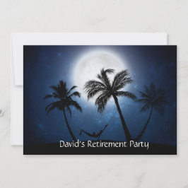 Palmen im Mondschein Einladung