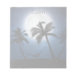 Palmen im Mondschein Notizblock