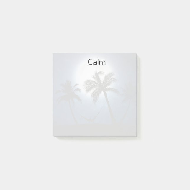 Palmen im Mondschein Post-it Klebezettel (Vorderseite)