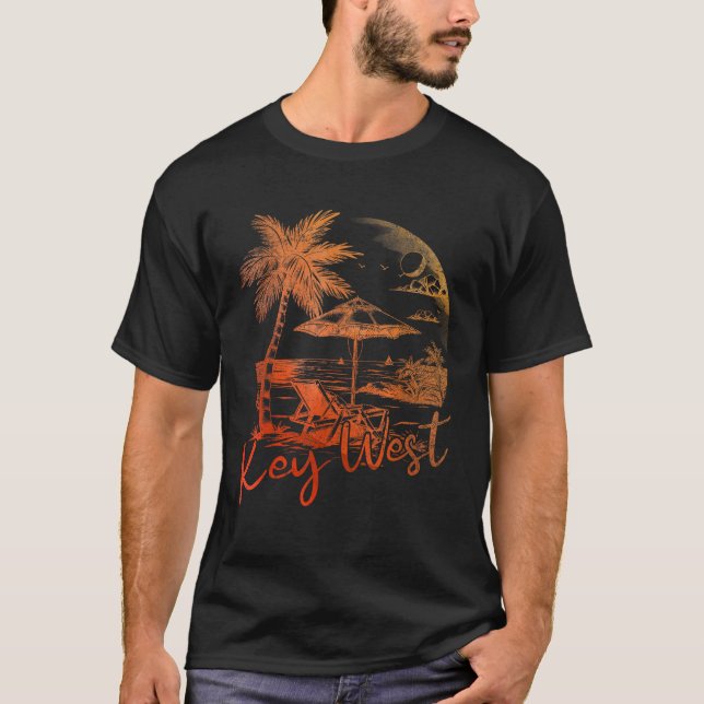 Palmen im Schlüsselwesten von Florida T-Shirt (Vorderseite)