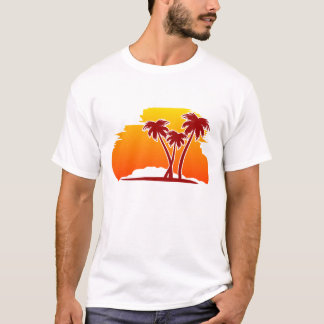 Palmen im Sonnenuntergang T-Shirt