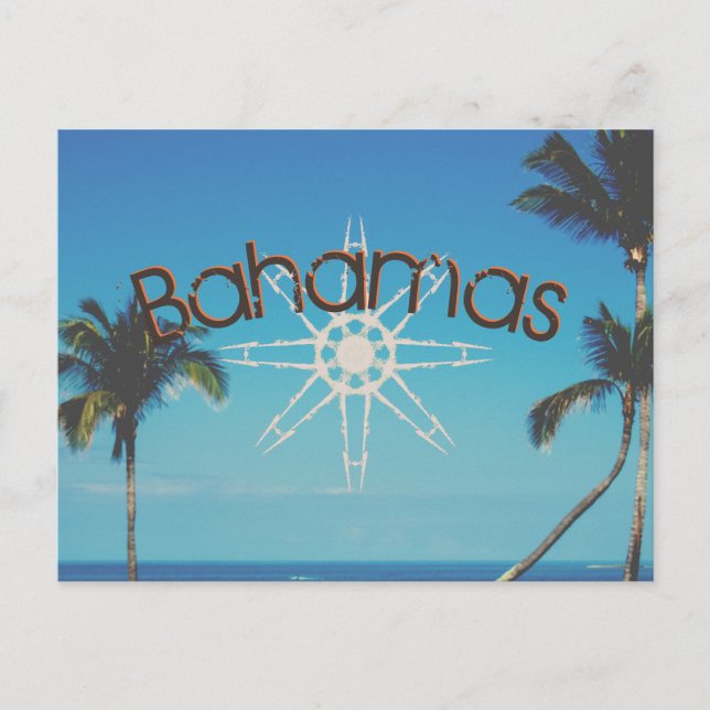 Palmen in der Nähe des Ozeans Postkarte (Vorderseite)