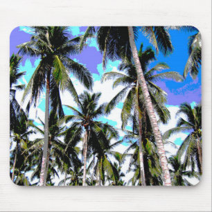 Palmen in einem posterisierten Design Mousepad