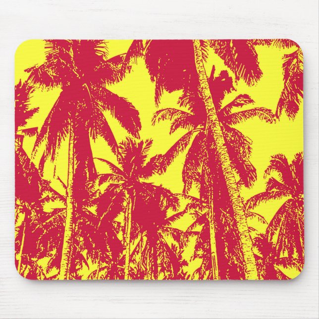 Palmen in einem posterisierten Design Mousepad (Vorne)