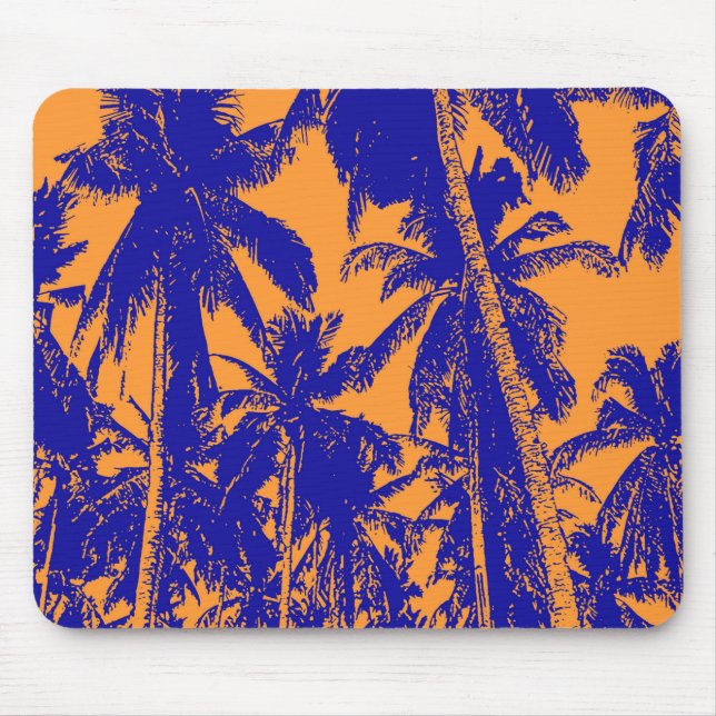 Palmen in einem posterisierten Design Mousepad (Vorne)