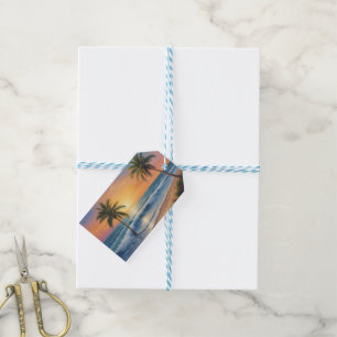 Palmen mit Blick aufs Meer Geschenkanhänger