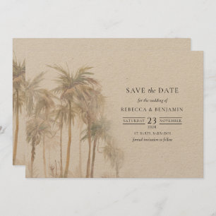 Palmen Moderne tropische Bäume Save The Date
