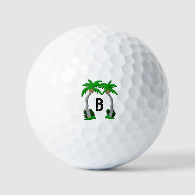Palmen-Monogramm  Golfball (Vorderseite)