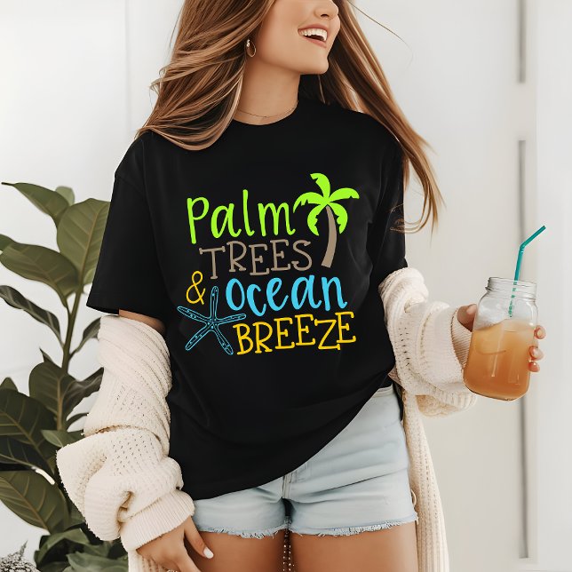 "Palmen & Ocean Breeze" Tropischer Sommer Tri-Blend Shirt (Von Creator hochgeladen)