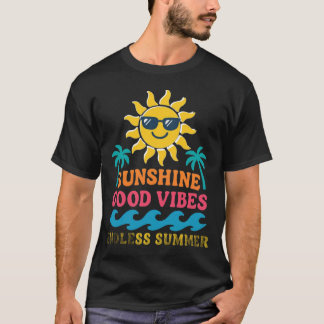 Palmen Positivität - Retro Sommerstimmung T-Shirt