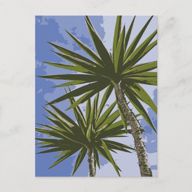 Palmen Postkarte (Vorderseite)