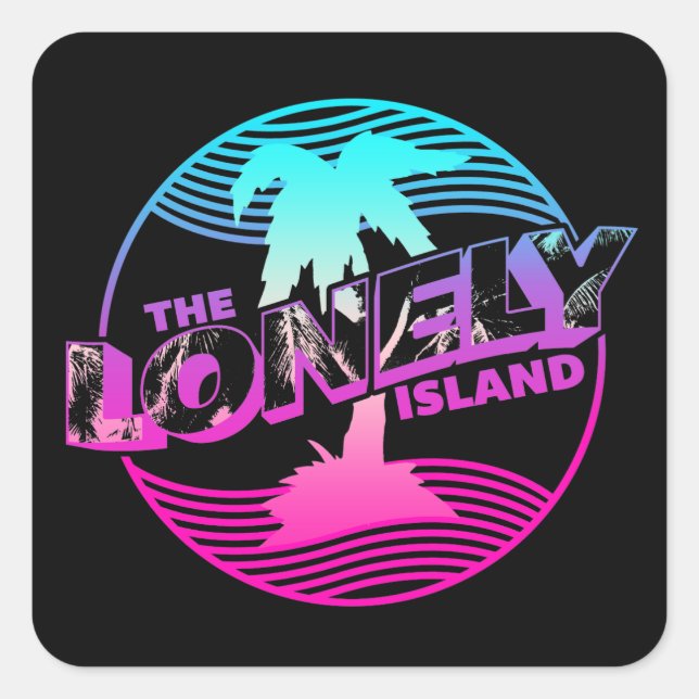 Palmen Quadratischer Aufkleber (Vorderseite)