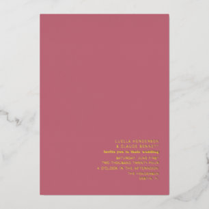 Palmen Rosa Hochzeitsfoil Einladung