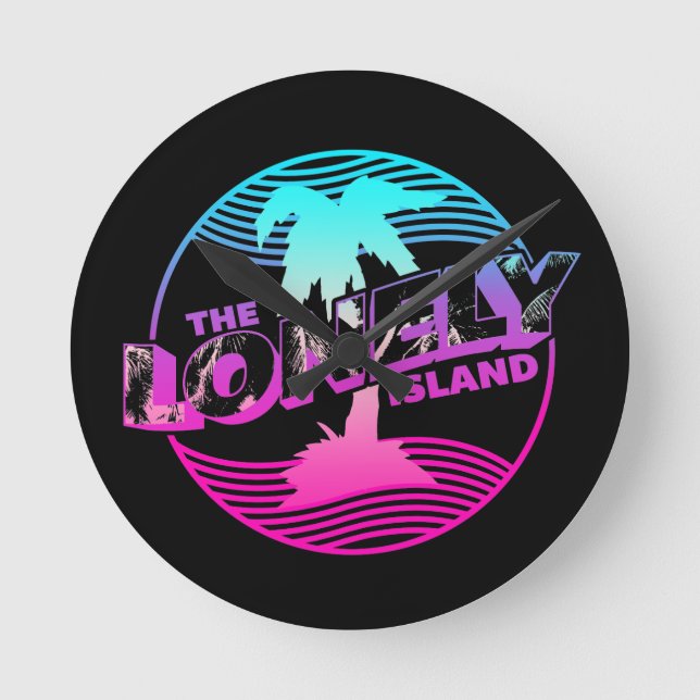 Palmen Runde Wanduhr (Vorderseite)