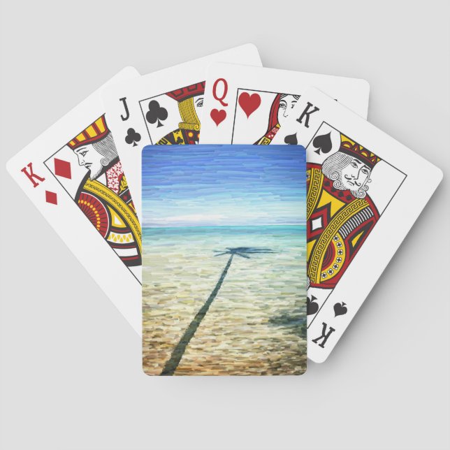 "Palmen-Schatten-" Spielkarten (Rückseite)