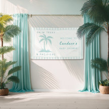 Palmen | Schnuller Coastal Baby Shower Willkommen