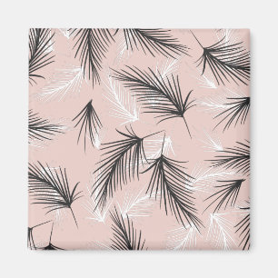 Palmen Schwarz-weiß Erdung Ton Rosa Magnet