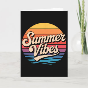 Palmen Sommer Stimmung Retro Surfen Sonnenuntergan Karte