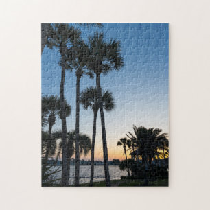 Palmen Sonnenaufgang Destin Florida Puzzle