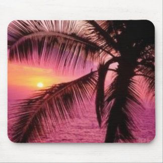 Palmen-Sonnenuntergang Mousepad