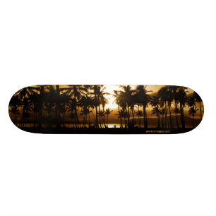 Palmen-Sonnenuntergang-Skateboard Skateboard