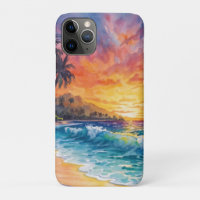 Palmen Strand Sonnenuntergang Hawaii