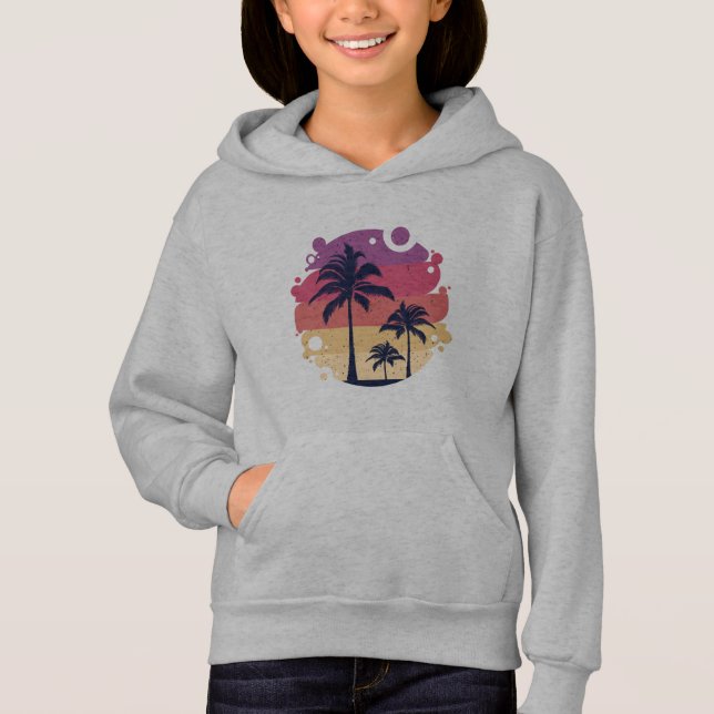 Palmen - Sunset-Logo Hoodie (Vorderseite)