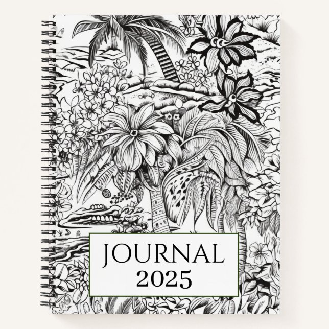 Palmen-Tropen-Blume 2025 Journal Notizbuch (Vorderseite)