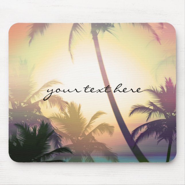 Palmen Tropical Heat Beach Summer Mouse Pad Mousepad (Vorne)