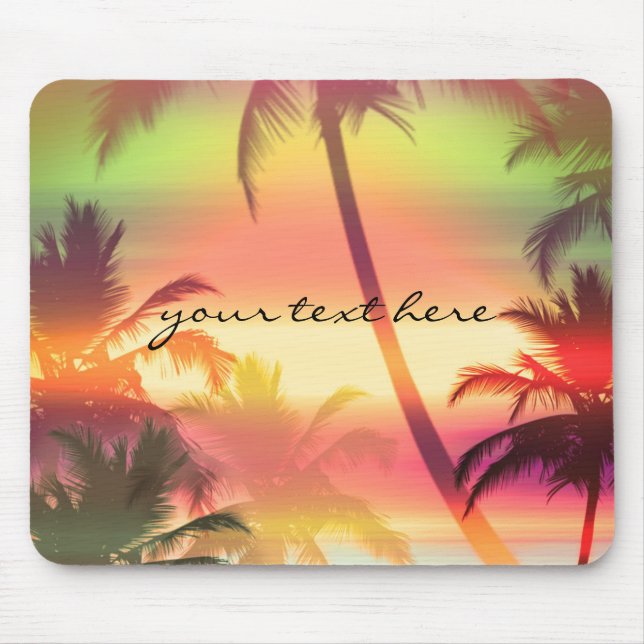 Palmen Tropical Heat Beach Summer Mouse Pad Mousepad (Vorne)