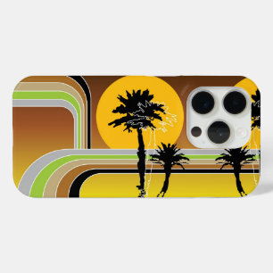 Palmen tropische Retro Beach Sonnenuntergang Strei Case-Mate iPhone Hülle