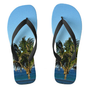 Palmen über dem Ozean Flip Flops