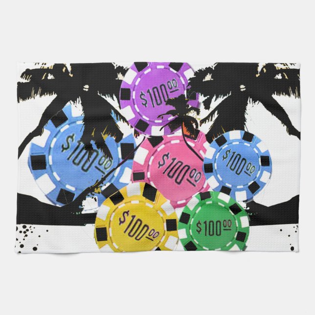 PALMEN UND CHIPS KÜCHENTUCH (Horizontal)