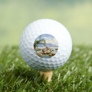 Palmen und Felsen, Bucht von Rio, Golfball