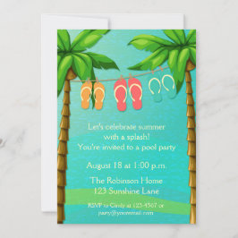 Palmen und Flip Flops, Sommer-Party Einladung