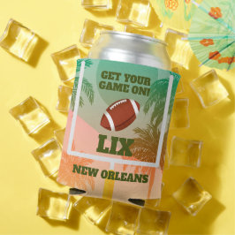 Palmen und Fußball Uprights Game Day Dosenkühler