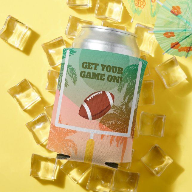 Palmen und Fußball Uprights Game Day Dosenkühler (In Situ Sommer)