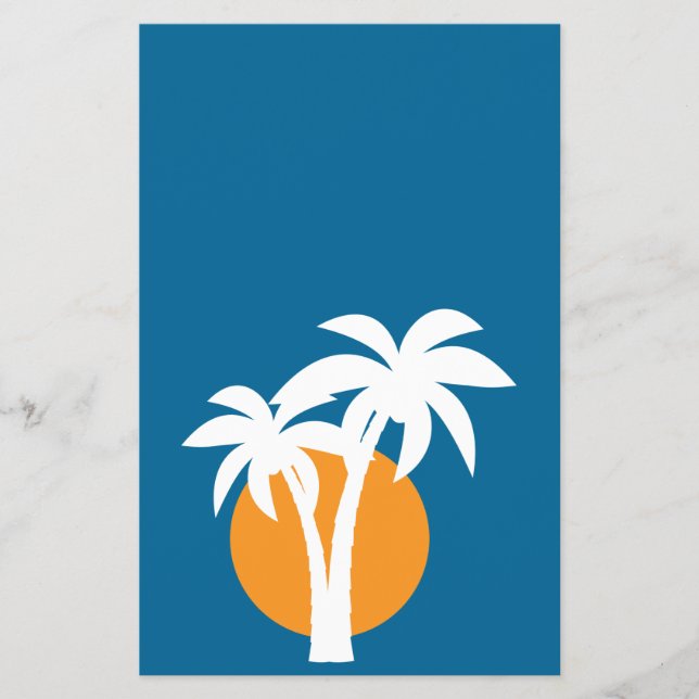 Palmen und Orangensonne Flyer (Vorne)