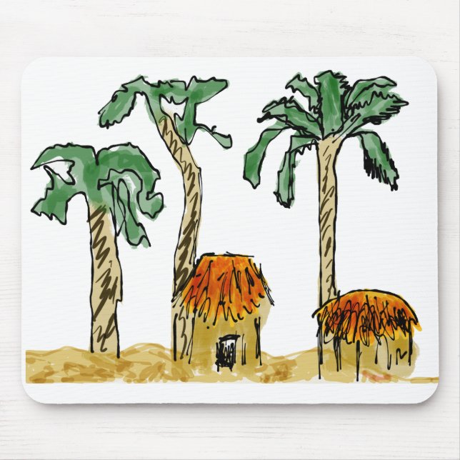 Palmen und Paradies Mousepad (Vorne)